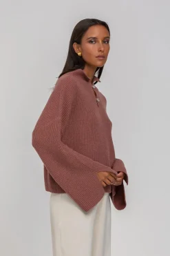 Blak The Label United Allure Sweater - Rosy Brown
