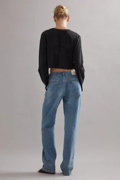 Caitlin Crisp Boyfriend Jean - Denim Glitter
