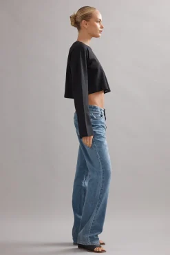 Caitlin Crisp Boyfriend Jean - Denim Glitter