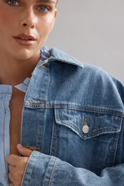 Caitlin Crisp Cody Jacket - Denim Glitter