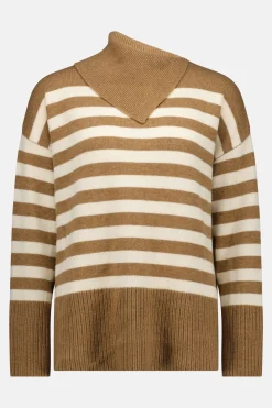 Caitlin Crisp Rupert Knit - Tan Stripe