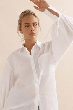 Caitlin Crisp Sunny Beach Shirt - White Voile