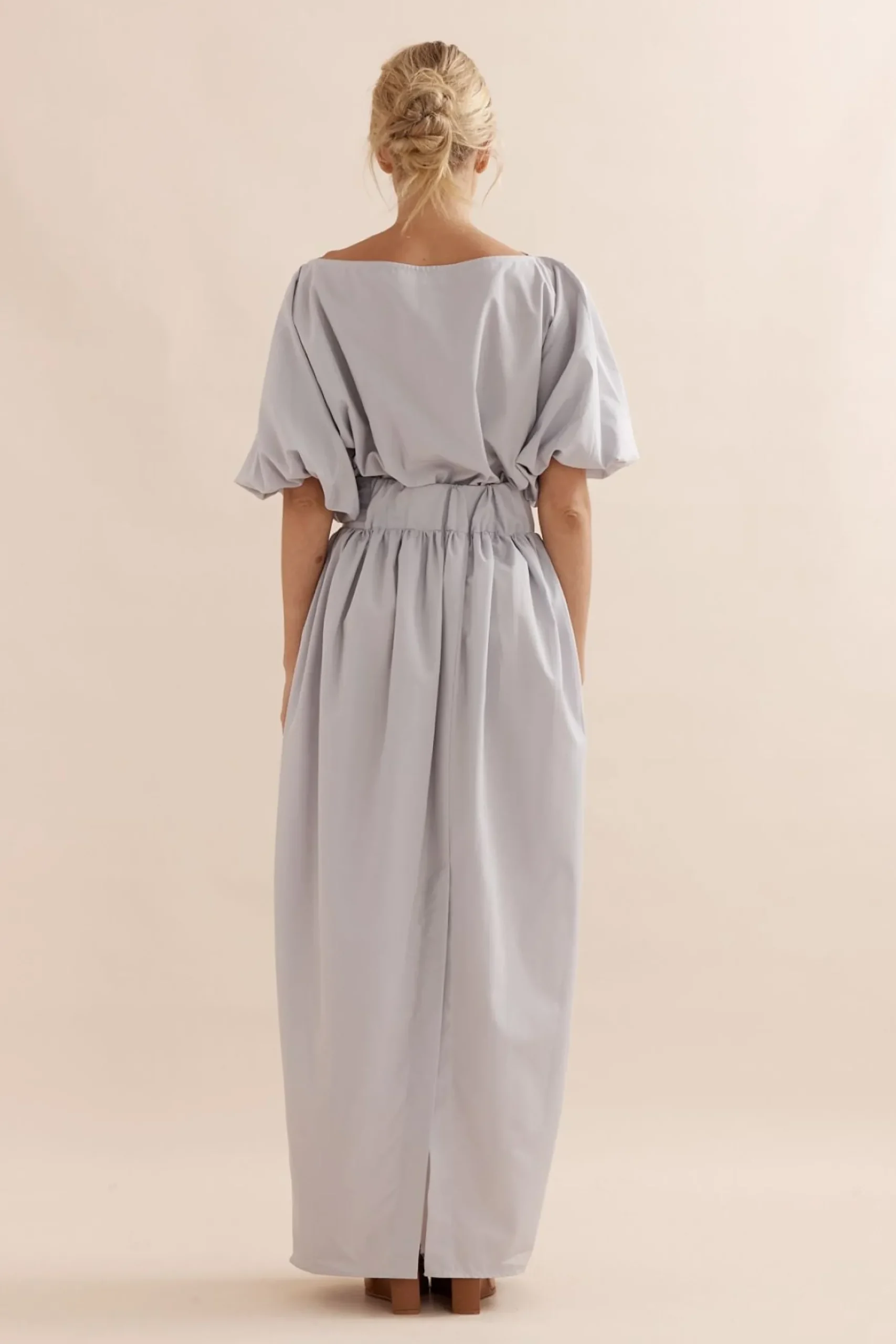 Caitlin Crisp Tulip Skirt - Duck Egg Blue