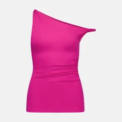 Caitlin Crisp Twister Tank - Hot Pink