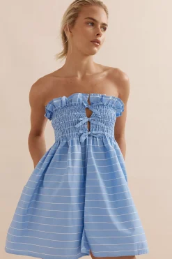 Caitlin Crisp Victoria Set - Blue White Stripe
