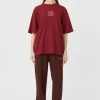Camilla & Marc Monica Oversized Graphic Tee - Burgundy