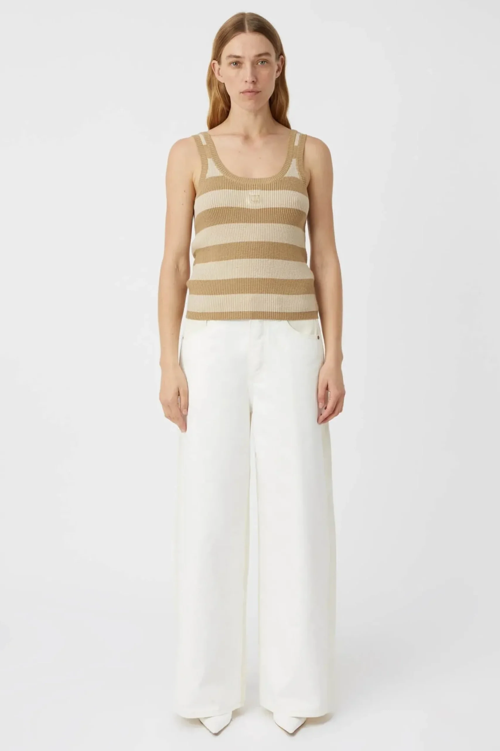 Camilla & Marc Umi Knit Tank - Tan/Cream