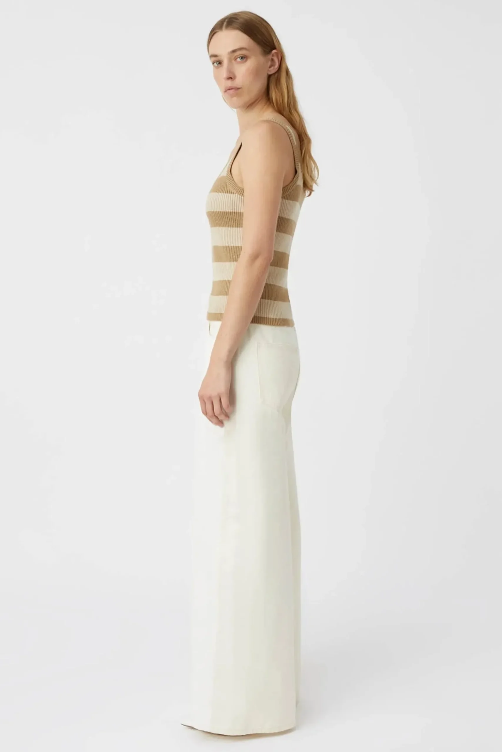 Camilla & Marc Umi Knit Tank - Tan/Cream