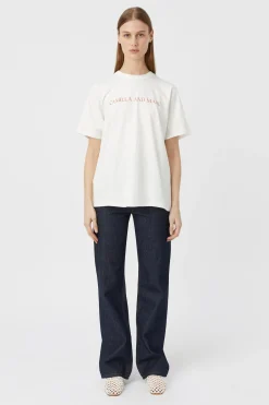 Camilla and Marc Asher Tee - Soft White/Red