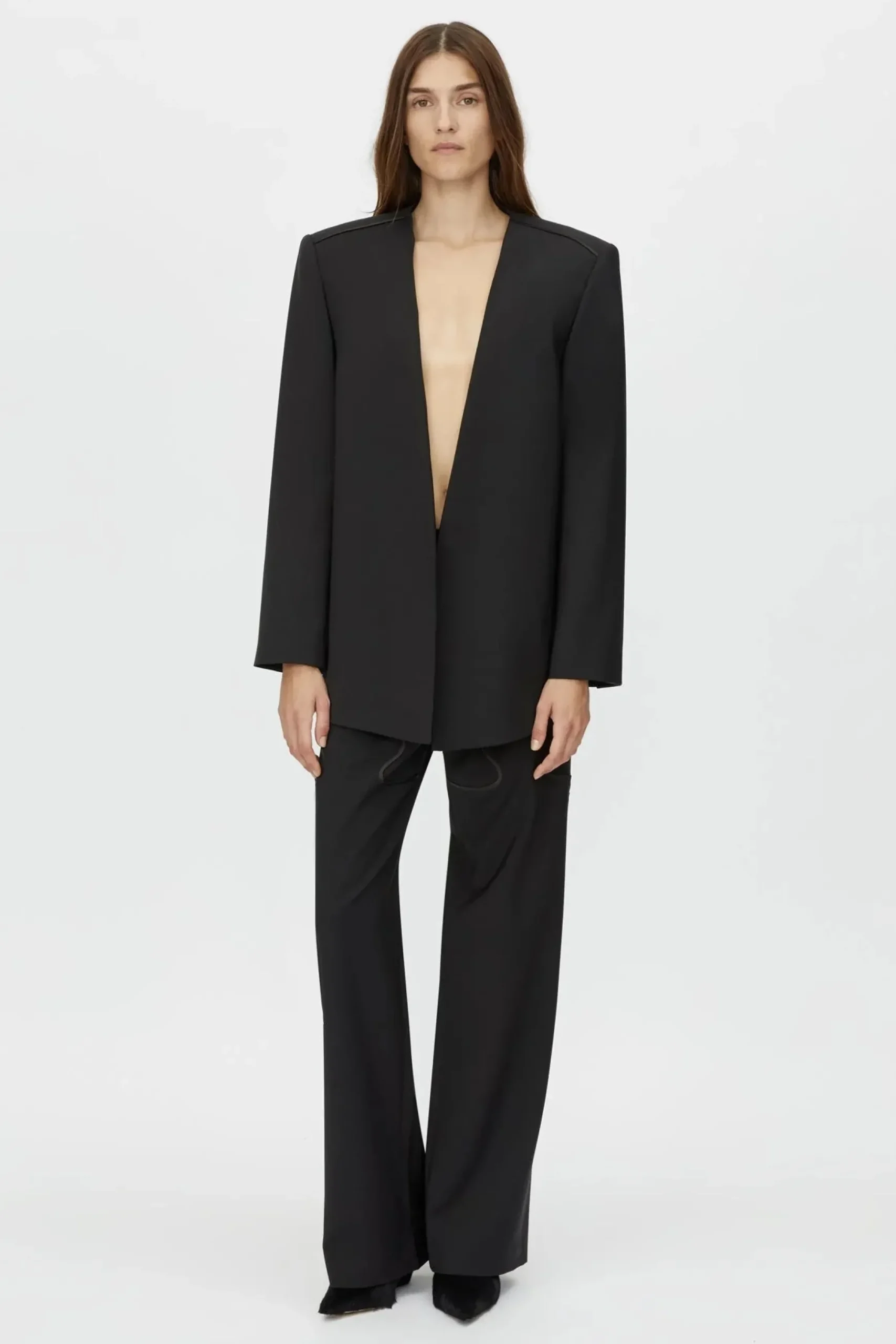 Camilla and Marc Houston Collarless Blazer - Black