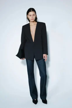 Camilla and Marc Houston Collarless Blazer - Black