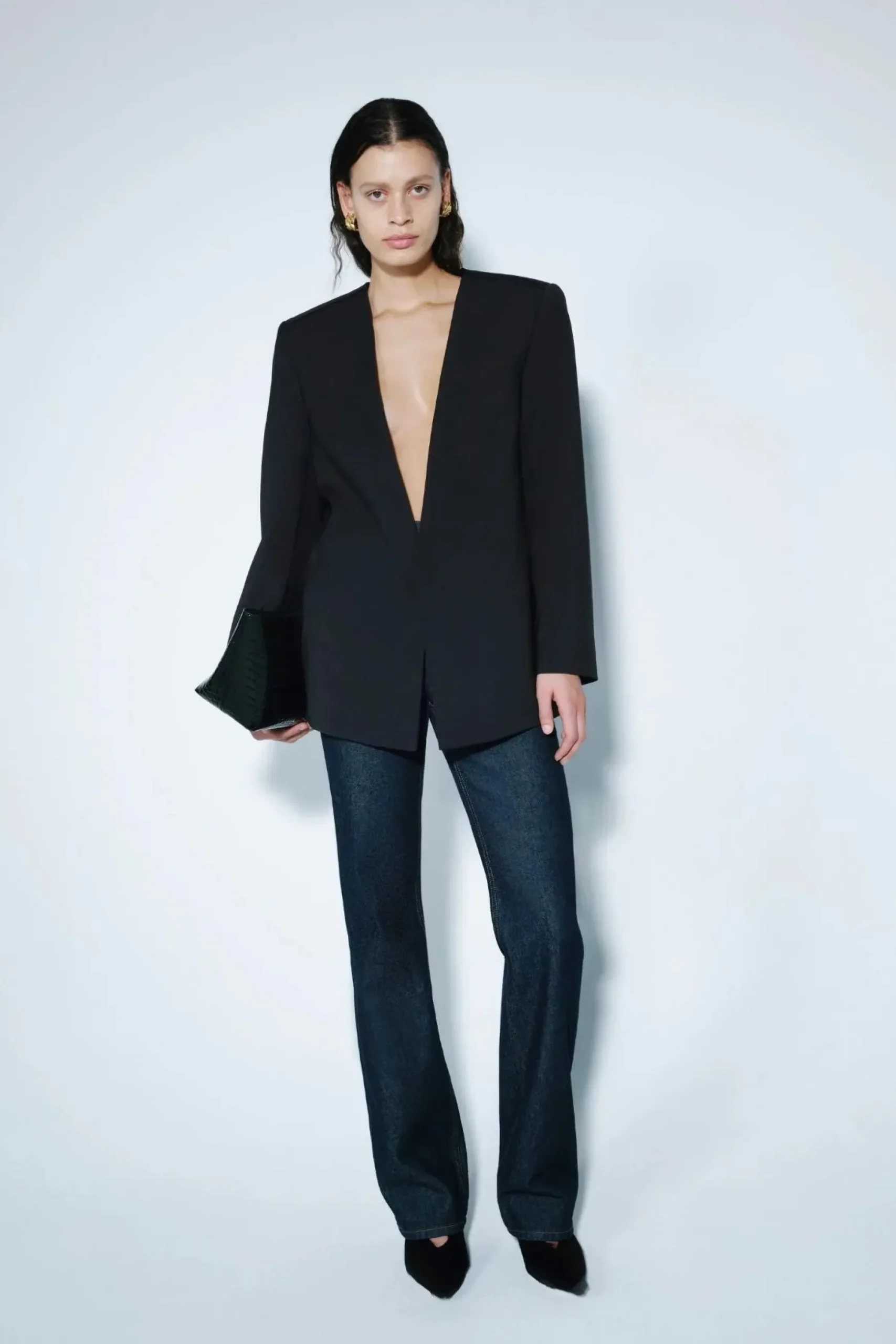 Camilla and Marc Houston Collarless Blazer - Black