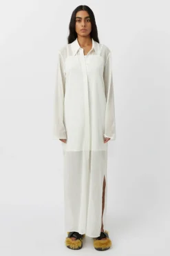 Camilla and Marc Pia Sheer Texture Dress - Cream | LW