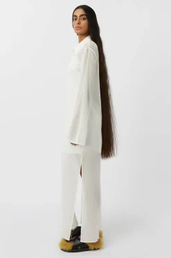 Camilla and Marc Pia Sheer Texture Dress - Cream | LW