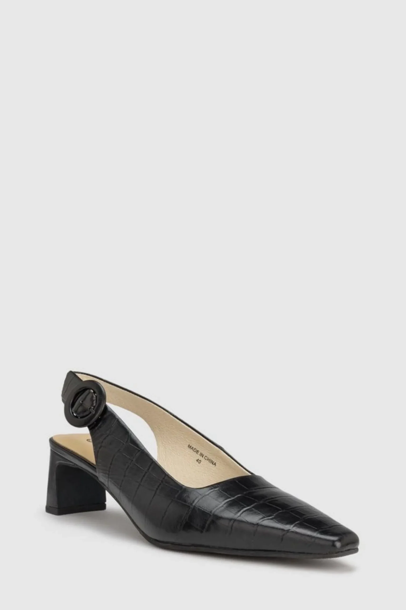 Chaos & Harmony Kind Heel - Black Croc