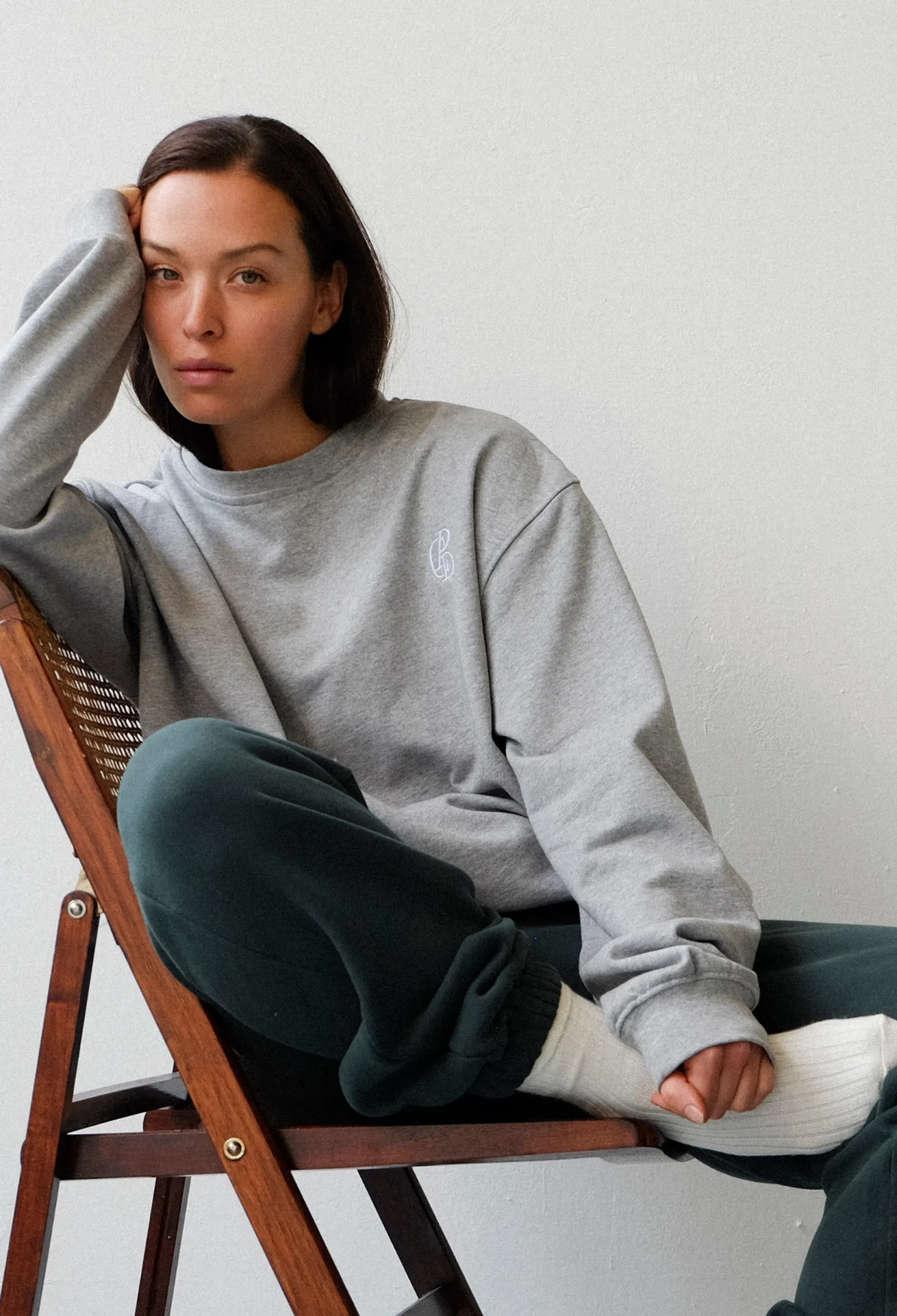 Commonplace CPD French Terry Sweatshirt - Grey Marle