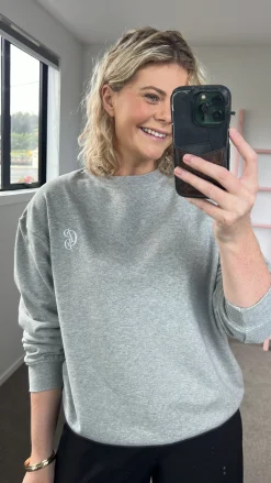 Commonplace CPD French Terry Sweatshirt - Grey Marle