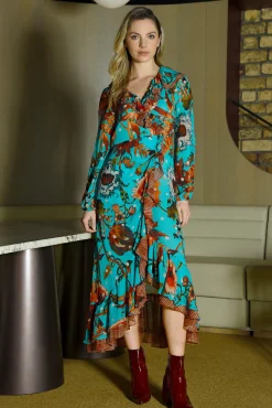 Cooper by Trelise Cooper Frilling Effect Dress - Blue Floral