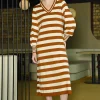 Cooper by Trelise Cooper V-Iva La Revolution Dress - Cinnamon Stripe