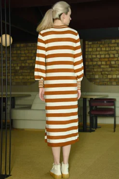 Cooper by Trelise Cooper V-Iva La Revolution Dress - Cinnamon Stripe