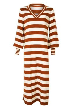 Cooper by Trelise Cooper V-Iva La Revolution Dress - Cinnamon Stripe