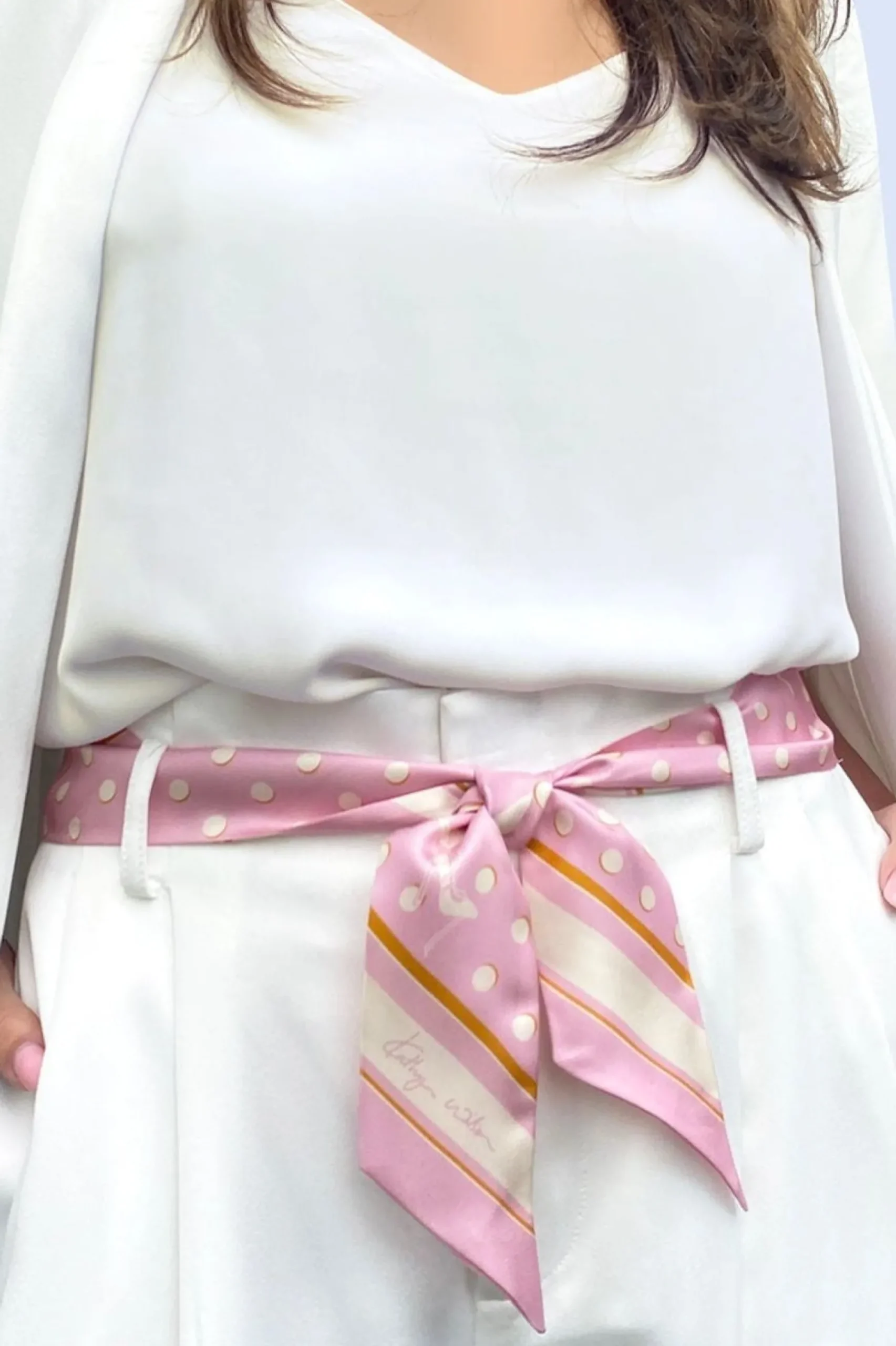 Dark Hampton X Kathryn Wilson Amalfi Silk Twillies - Pink/Orange
