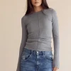 Dear Dylan Merino Long Sleeve Knit - Grey Marle