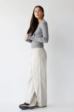 Dear Dylan Merino Long Sleeve Knit - Grey Marle