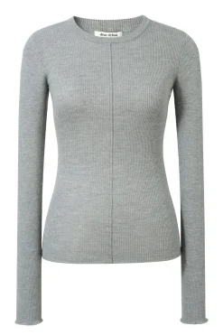 Dear Dylan Merino Long Sleeve Knit - Grey Marle