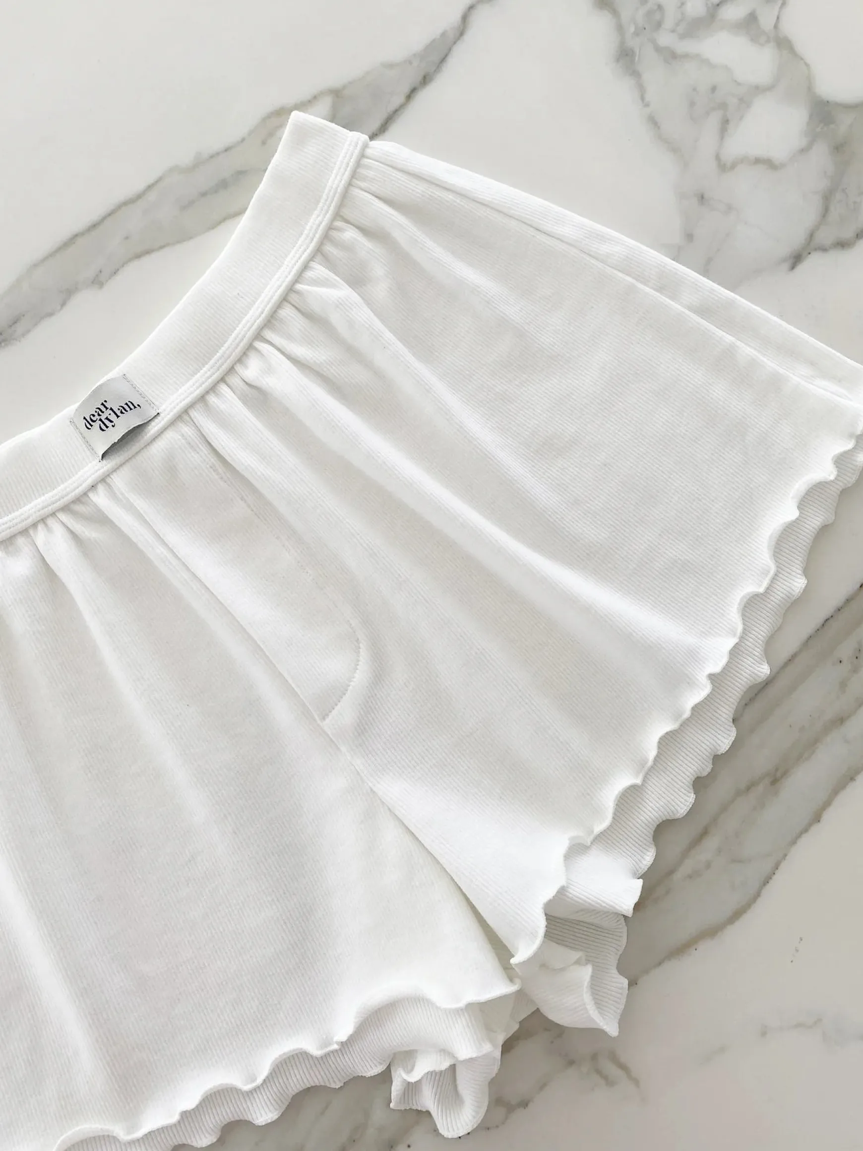 Dear Dylan Organic Babylock Boxer Short - Blanc