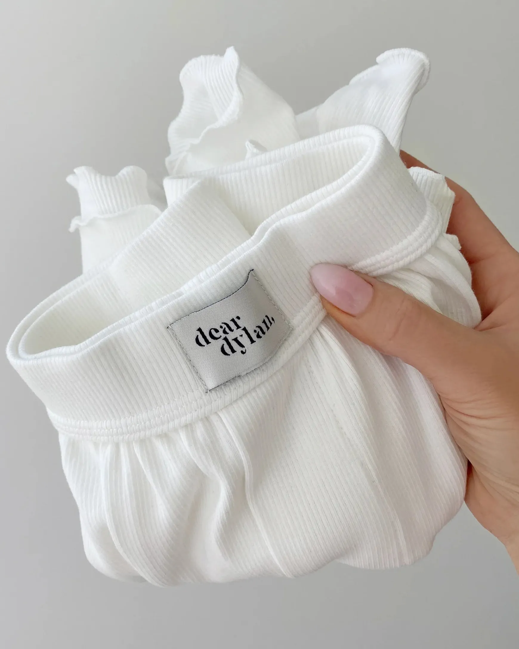 Dear Dylan Organic Babylock Boxer Short - Blanc