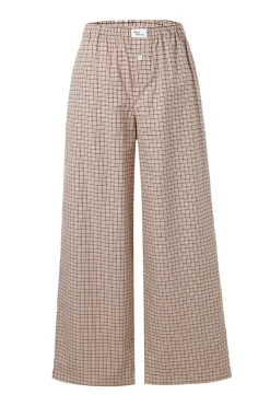 Dear Dylan Plaid Boxer Pant - Camel