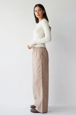 Dear Dylan Plaid Boxer Pant - Camel