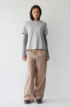 Dear Dylan Plaid Boxer Pant - Camel