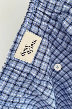 Dear Dylan Plaid Boxer Short - Denim Blue