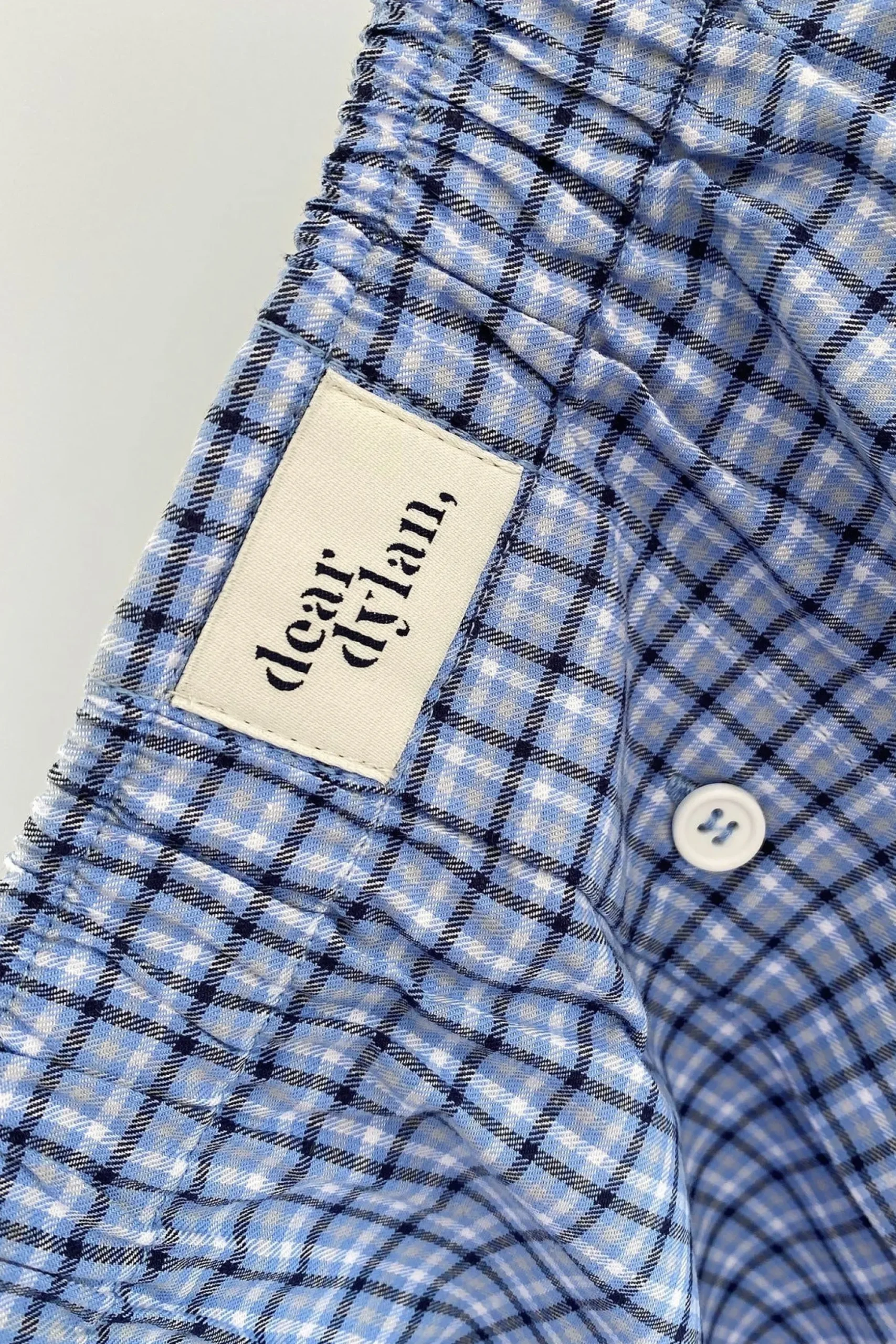 Dear Dylan Plaid Boxer Short - Denim Blue