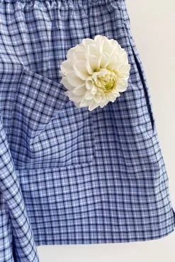Dear Dylan Plaid Boxer Short - Denim Blue