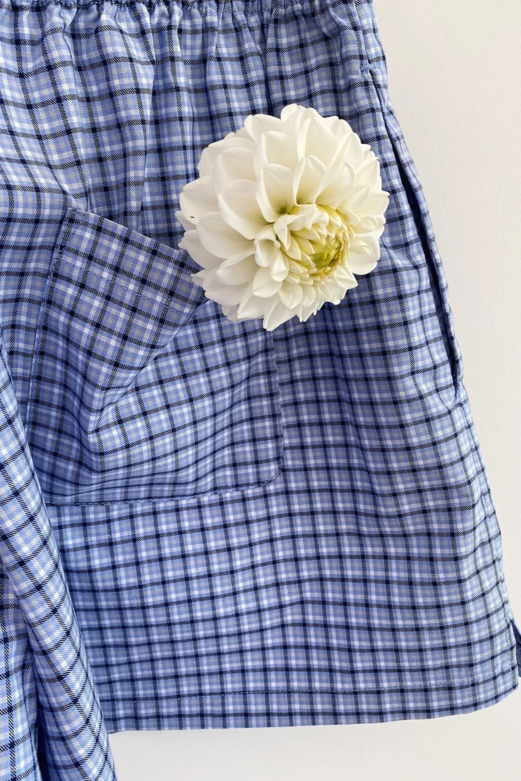 Dear Dylan Plaid Boxer Short - Denim Blue