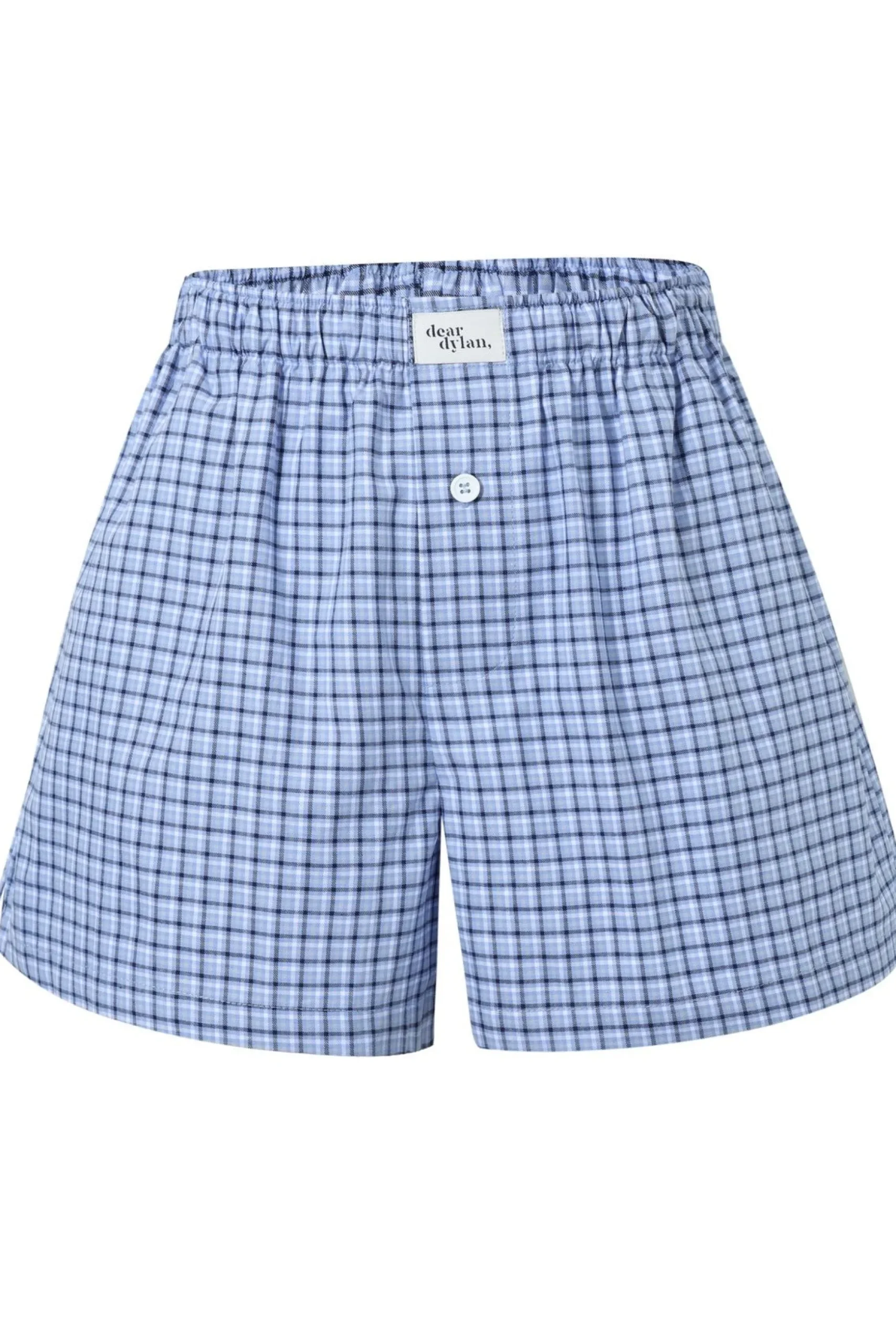 Dear Dylan Plaid Boxer Short - Denim Blue