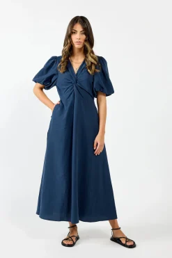 Drama The Label Halo Dress - Oxford Blue