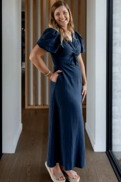 Drama The Label Halo Dress - Oxford Blue