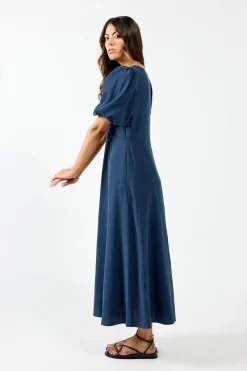 Drama The Label Halo Dress - Oxford Blue