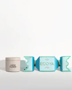 Ecoya Lotus Flower Tin Candle Bon Bon - Holiday Collection