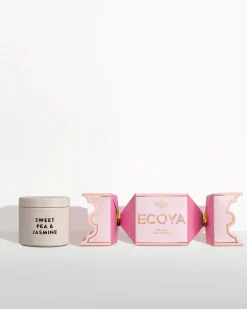 Ecoya Sweet Pea & Jasmine Tin Candle Bon Bon - Holiday Collection