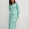 Gary Bigeni - Leong Bias Cut Stripe Dress