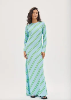 Gary Bigeni - Leong Bias Cut Stripe Dress