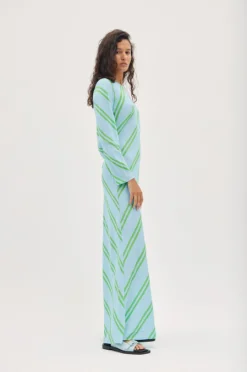 Gary Bigeni - Leong Bias Cut Stripe Dress