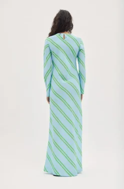Gary Bigeni - Leong Bias Cut Stripe Dress