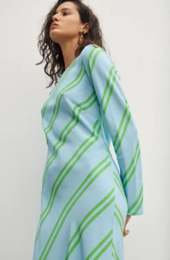 Gary Bigeni - Leong Bias Cut Stripe Dress
