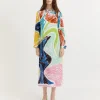 Gary Bigeni Felice Backless Loose Dress - Placement Print